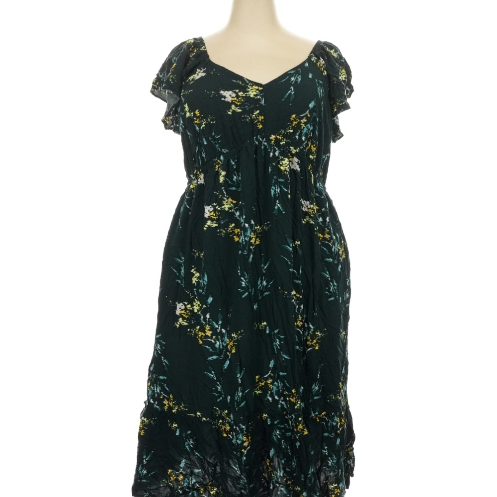 Three Floral Midi Dresses with Flutter Sleeves
